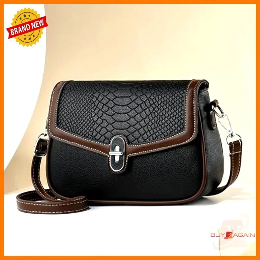 Mini Crossbody Bag PU Leather Shoulder Purse Multiple Pockets